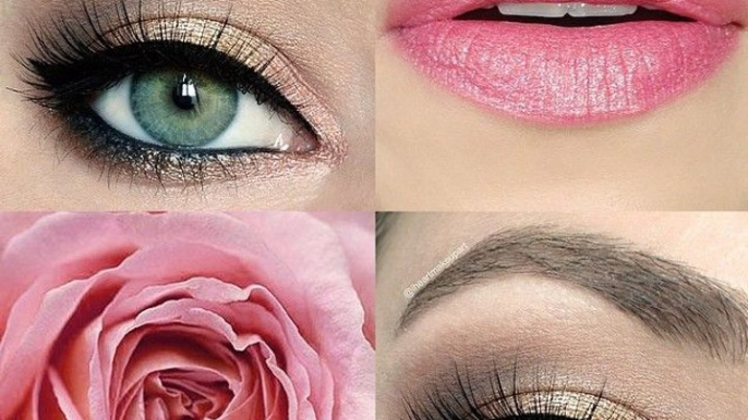 Rose Gold Smokey Eyes Pink Lips Tutorial