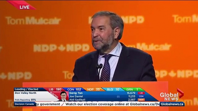 Federal Election 2015: Canadians rejected the politics of fear and division: Mulcair