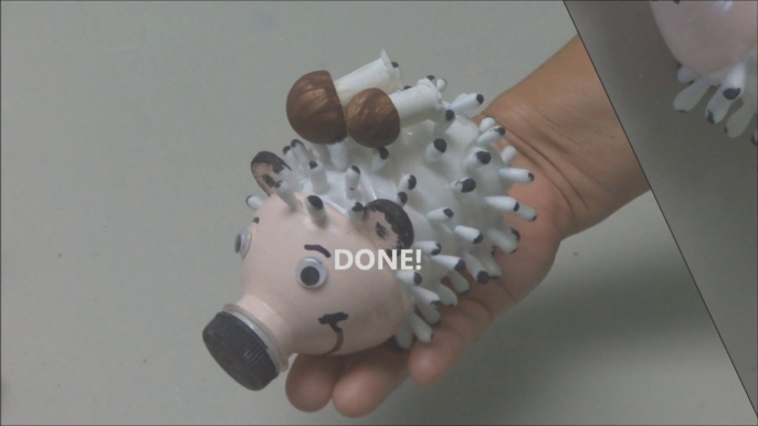 DIY Crafts Cute Hedgehog out of Plastic Bottle - Recycled Bottles Crafts