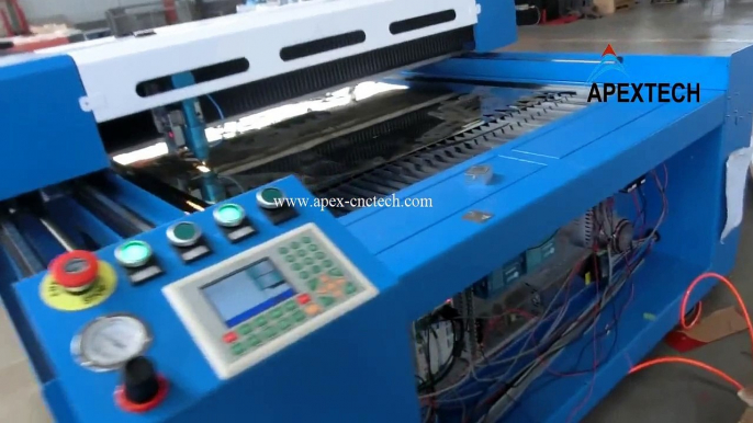 China cnc metal laser cutting machine configuration CO2 150W laser tube apexcnc tech