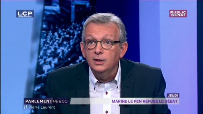 Pierre Laurent 23.10.2015 (Parlement Hebdo) : "Depuis quand c’est à David Pujadas de décider à la place des électeurs  qui est d’envergure nationale"