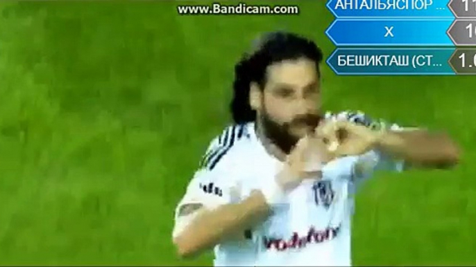 Olcay Sahan Amaizing Goal Antalya 1-3 Besiktas Super Lig 26.10.2015 HD