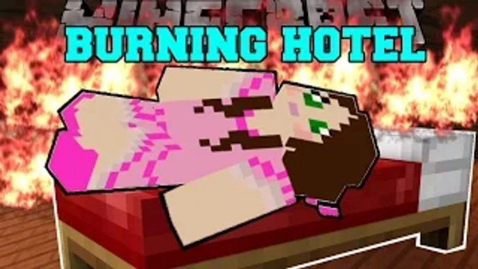 PopularMMOs Minecraft: THE HOTEL IS BURNING! Pat and Jen Mini-Game GamingWithJen