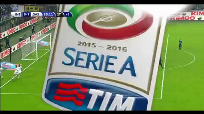 0-1 Domenico Berardi Penalty Goal Italy  Serie A - 10.01.2016, Inter Milano 0-1 Sassuolo Calcio