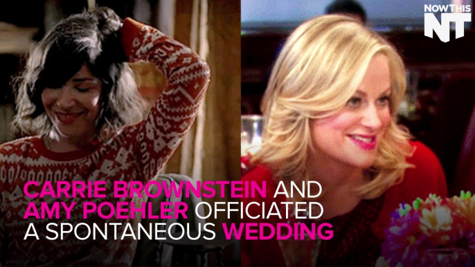 Carrie Brownstein & Amy Poehler Preside Over Spontaneous Wedding