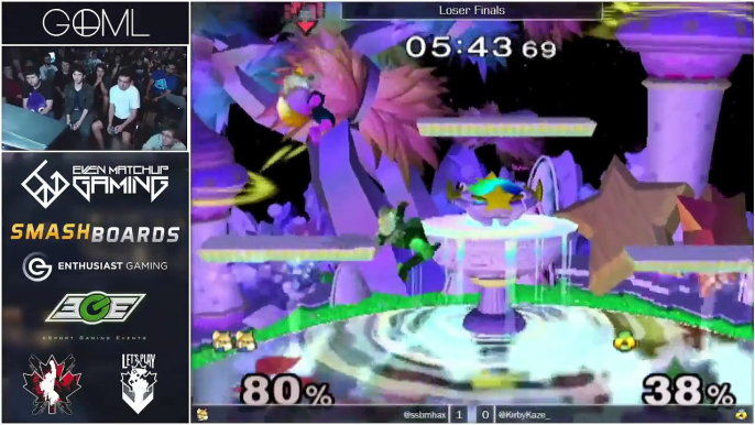 GOML 2015 - KirbyKaze (Sheik) vs Hax$ (Fox) - SSBM Singles Losers Finals