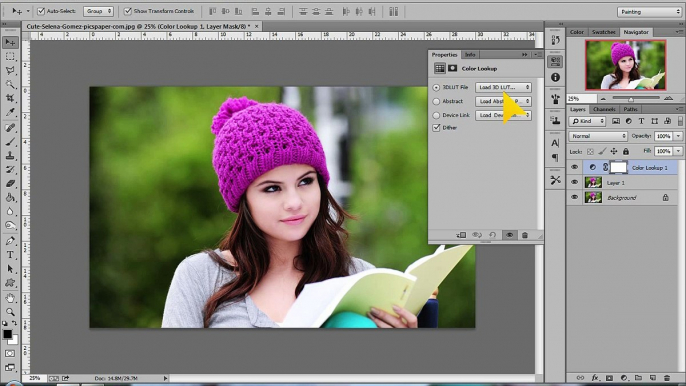 Adobe Photoshop CC tutorials - Selena Gomez vintage effect