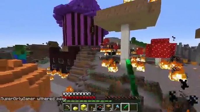 Pat and Jen PopularMMOs Minecraft HALLOWEEN THEME PARK HUNGER GAMES Lucky Block Mod Modded