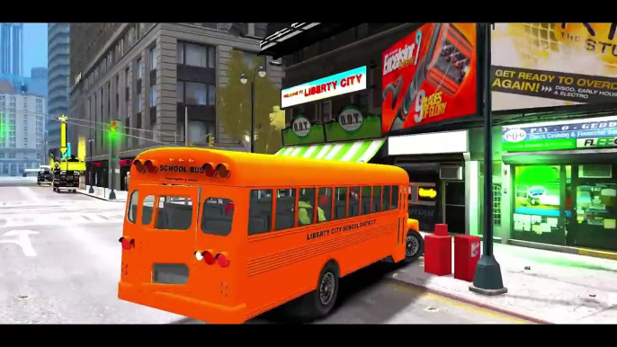 Nursery Rhymes for Children Wheels On The Bus Go Round And Round Hulk Iron Man Spiderman K