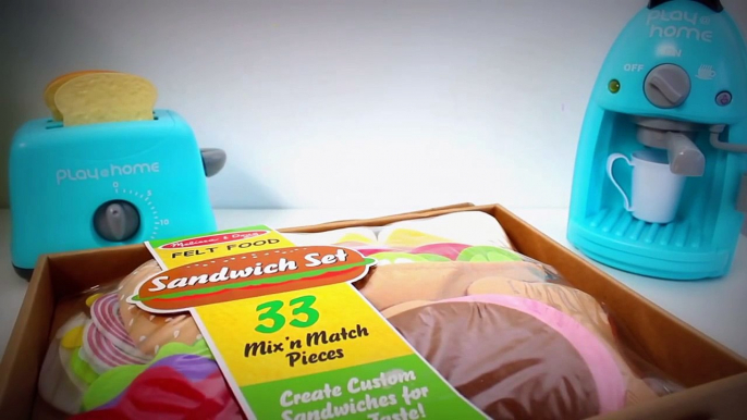 Sandwich Set Melissa & Doug Felt Food Toy Cutting Food Make Burgers Kebaps Play Food Video