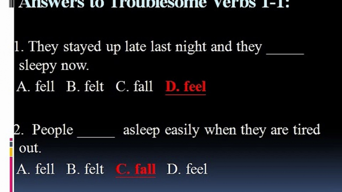 Troublesome Verbs 1-1