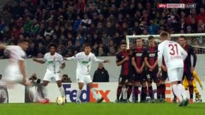 Raul Bobadilla Goal 1-0 Augsburg vs Alkmaar 05.11.2015 (HD)