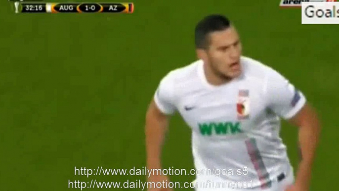 Raul Bobadilla Goal Augsburg 2 - 0 Alkmaar Europa League 5-11-2015