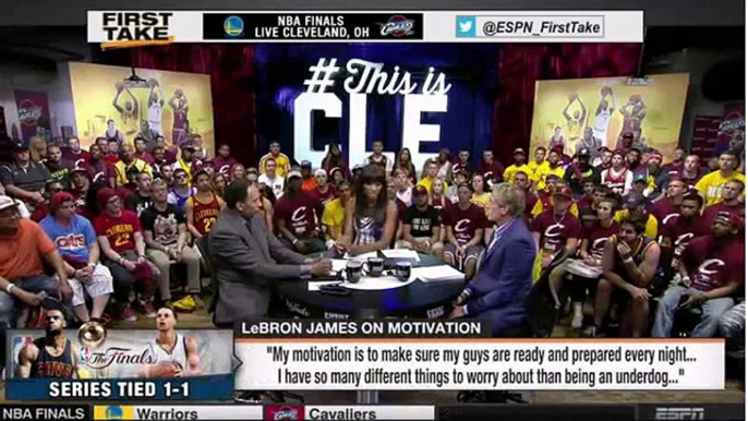 ESPN First Take - LeBron James on MOTIVATION - Warriors vs Cavaliers Game 3