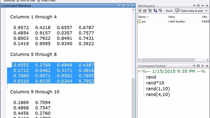 10 MATLAB RANDOM MEAN MEDIAN SYSMS (IN HINDI)