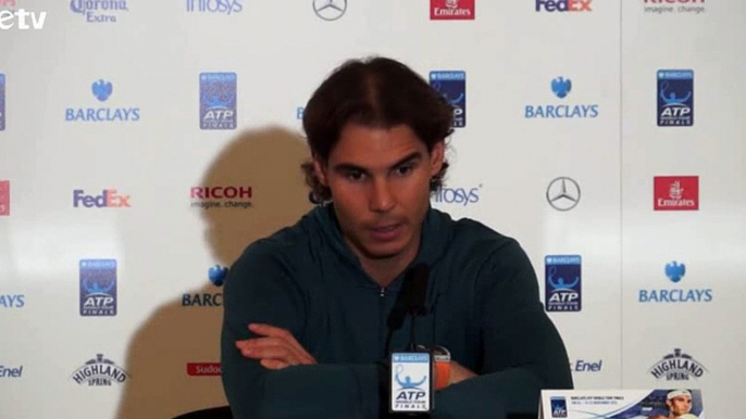 Rafael Nadal Pre-tournament Press conference at ATP World Tour Finals. 13 Nov. 2015