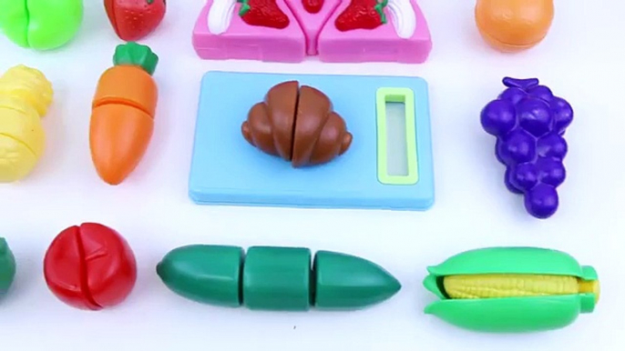 Set Toy cutting Food Velcro Plastic Fruit and Vegetables for kids Cooking toys playset