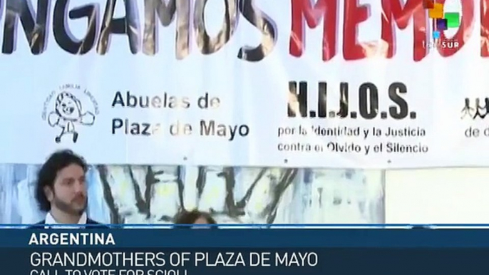 Argentina: Grandmothers of Plaza de Mayo Urge Vote for Scioli