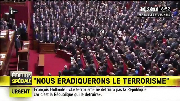 La Marseillaise à l'issue du discours de François Hollande (16-11-2015)