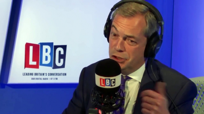 UKIP Nigel Farage On LBC Wage Compression & Over Supply Of Labour