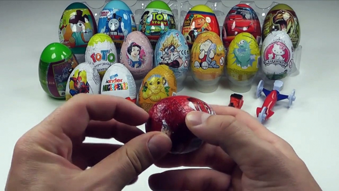 19 Surprise Eggs Unboxing, Zaini Eggs, Kinder Surprise, Cars 2, Thomas, Toy Story.