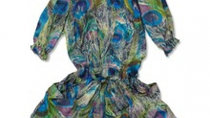 2011 newest fashion 70%co & 30%silk printed crushed short dress Best Seller