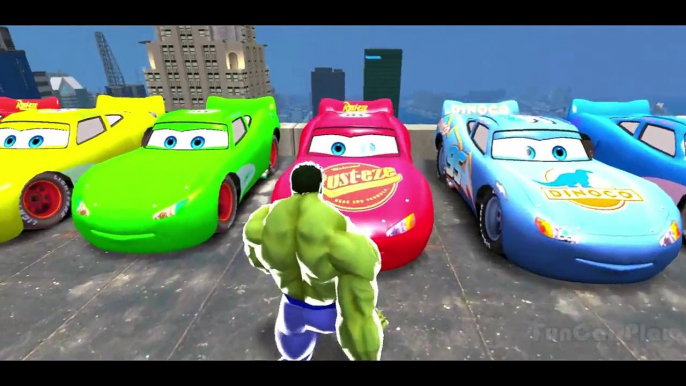 HULK SMASH CARS PARTY! NEW Custom Lightning CARS McQueen!! + Nursery Rhymes Songs Finger F