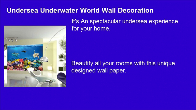 Undersea Coral Reef Photo Wall Paper Aquarium Fish Sea Mural Underwater World Wall Decorat