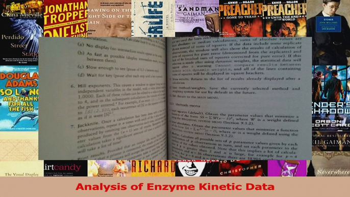 Read  Analysis of Enzyme Kinetic Data PDF Free