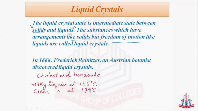 Liquid Crystals , Properties of Liquid Crystal and their uses