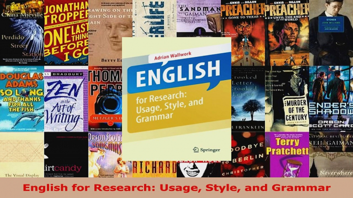 Read  English for Research Usage Style and Grammar EBooks Online