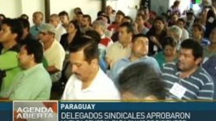 Paraguay: delegados sindicales anuncian huelga el 21 y 22 de diciembre