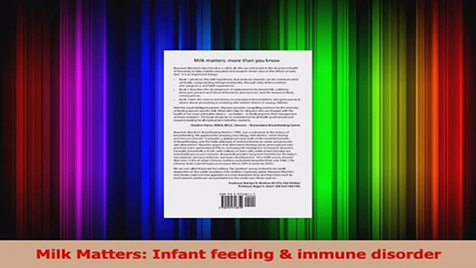 PDF Download  Milk Matters Infant feeding  immune disorder Download Online