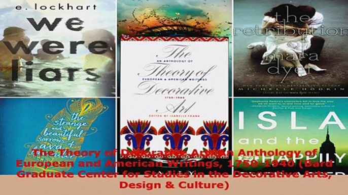 Read  The Theory of Decorative Art An Anthology of European and American Writings 17501940 EBooks Online