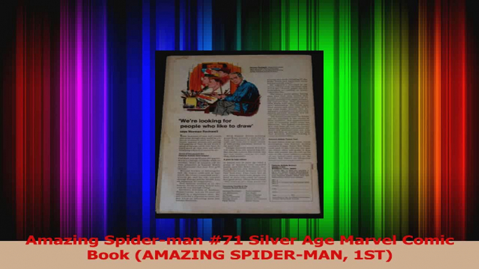 Read  Amazing Spiderman 71 Silver Age Marvel Comic Book AMAZING SPIDERMAN 1ST PDF Online