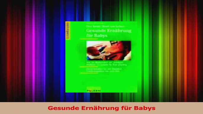 Gesunde Ernährung für Babys PDF Kostenlos