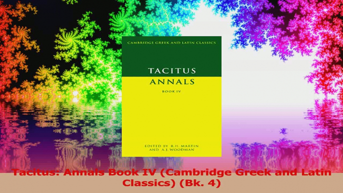 Tacitus Annals Book IV Cambridge Greek and Latin Classics Bk 4 Download