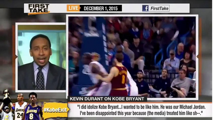 ESPN First Take - Kevin Durant Rips Media s Treatment Of Kobe Bryant