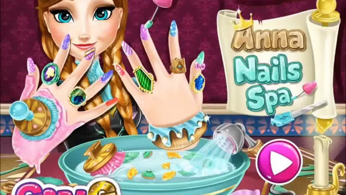 Disney Princess Anna Frozen Nails Spa-Great Full HD Gameplay-Girls Games-Nail Care Games