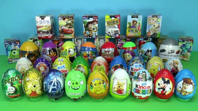 40 Surprise eggs, Маша и Медведь Kinder Surprise Mickey Mouse Disney Pixar Car