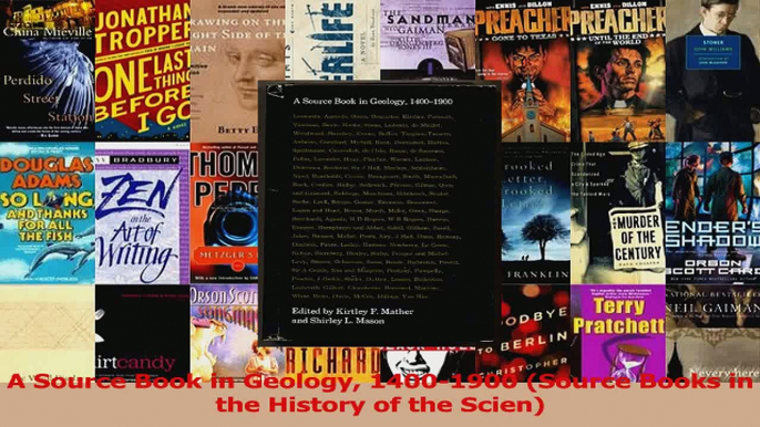 Read  A Source Book in Geology 14001900 Source Books in the History of the Scien Ebook Free