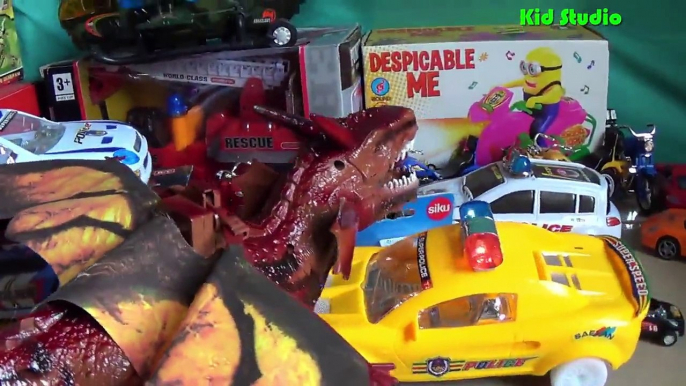 Police vs Dragon toy, War police car and dragon