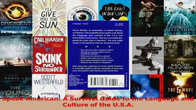 Read  Speak American A Survival Guide to the Language and Culture of the USA Ebook Free