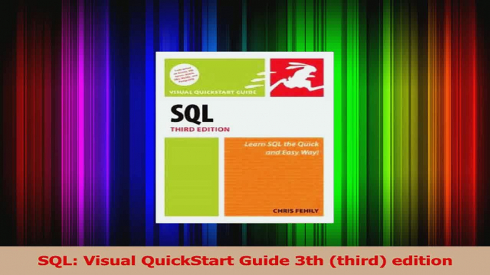 Read  SQL Visual QuickStart Guide 3th third edition Ebook Free