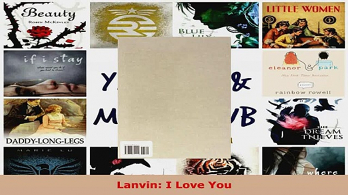 Read  Lanvin I Love You PDF Free