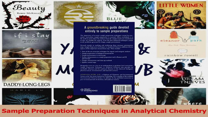 PDF Download  Sample Preparation Techniques in Analytical Chemistry Read Full Ebook