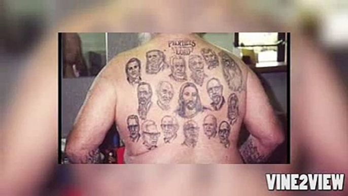 Top 50 Weirdest and Wackiest Tattoos from around the world COMPILATION 2016 - Vine2View