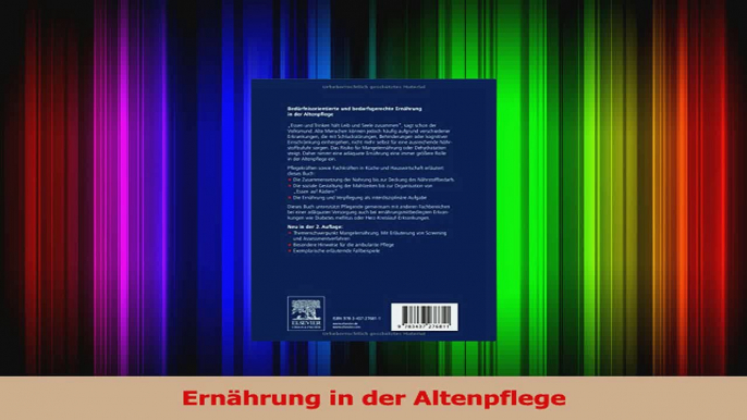 Ernährung in der Altenpflege PDF Kostenlos