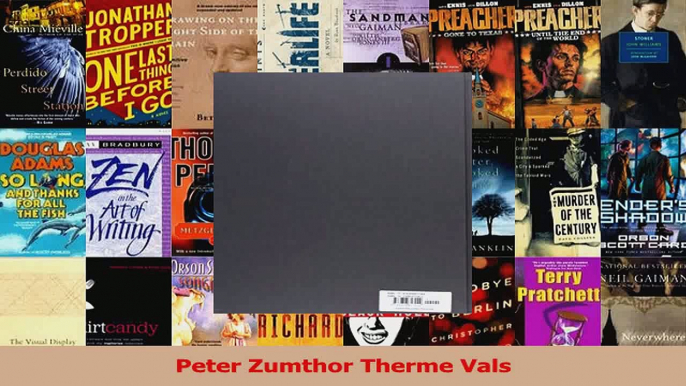 Read  Peter Zumthor Therme Vals Ebook Free