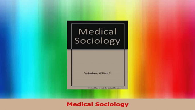 Medical Sociology PDF